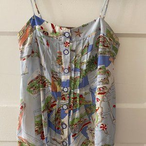 100% Silk Maeve by Anthropologie Tank Top. Size 0
